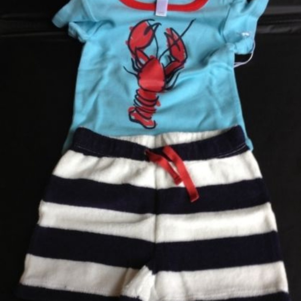 😀 3 for $20 New Nordstrom Baby Lobster Navy Set - Picture 2 of 2